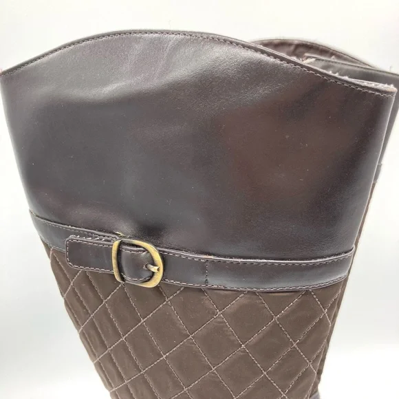 Talbots Brown Tamera Quilted Riding Boots - Picture 6 of 15